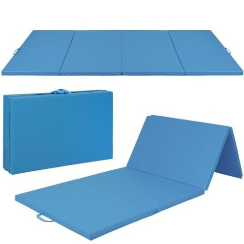 Folding Exercise Fitness Workout Gym Floor Mat w/ Handles. Appears New - Lot 118