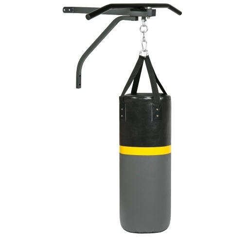 52lb Hanging Heavy Punching Bag w/ Wall-Mount Rack, Pull Up Bar. Appears New - Lot 119