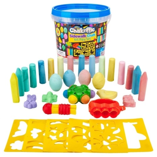 Lot of (2) New Creative Kids Premium Sidewalk Chalk Art Play Set Bucket Bundles. - Lot 124
