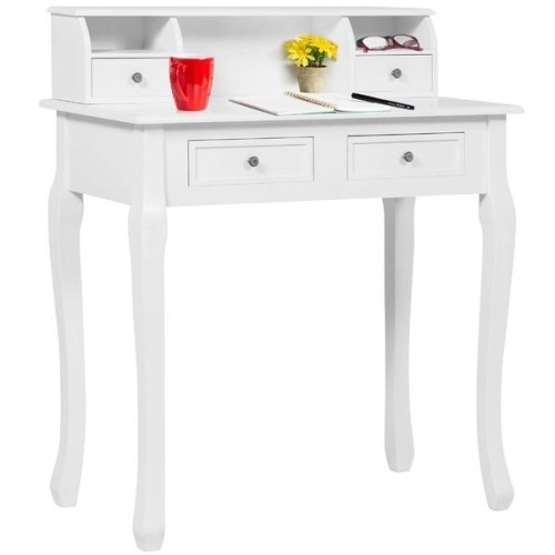 Colonial Writing Desk w/ 4 Drawers, 2 Cubbies, Floating Hutch - 32in. Appears New - Lot 154