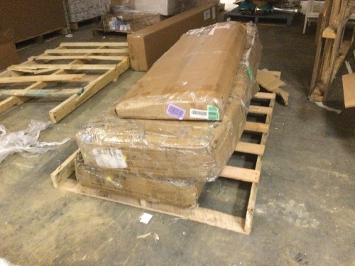 (2) Sandusky Lee RTA7000-05 Dove Gray Steel SnapIt Storage Cabinets, and (1) Muscle Rack. Unknown Conditions - Lot 160