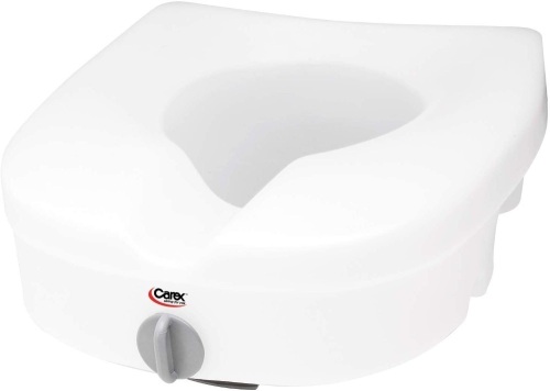 Carex E-Z Lock Raised Toilet Seat, Adds 5 Inches to Toilet Height. NEW - Lot 168