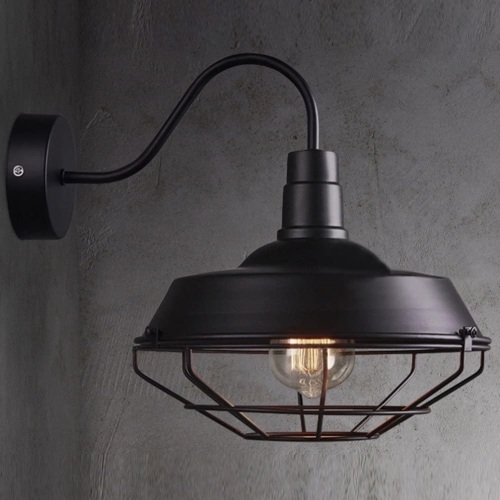 BAYCHEER Industrial Retro Style Cage Large Wall Sconce. Appears New - Lot 180