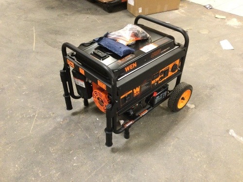 WEN 56475 4750-Watt Portable Generator with Electric Start and Wheel Kit. Tested and Works. Like New Condition - Lot 58