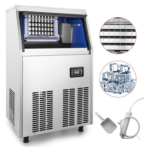 VEVOR 110V Commercial Ice Maker 120-130LBS/24H with 33LBS Bin Automatic Operation - Appears New  - Lot 63