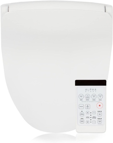 Alpha iX Hybrid Bidet Toilet Seat in Elongated White - Appears New  - Lot 89