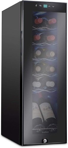 Ivation 12 Bottle Freestanding Compressor Wine Cooler Refrigerator -  New/Unopened  - Lot 101