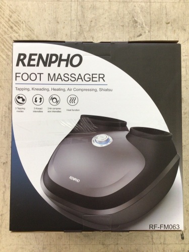 RENPHO Foot Massager with Shiatsu Tapping Heat and Compression, Deep Kneading Electric Foot Massage Machine, New - Lot 153