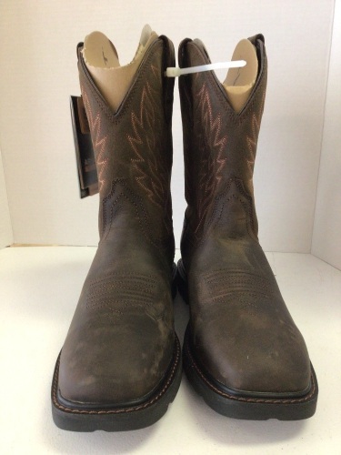 Ariat Groundbreaker H2O Work Boots, Mens 8, Dark Brown - Appears New - Lot 162