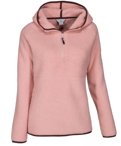 Ascend Bonfire Cozy Long-Sleeve Fleece Pullover for Ladies - Misty Rose - L, New with Tags - Lot 185