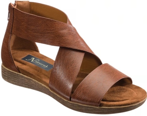 Natural Reflections Sinsee Wedge Sandals for Ladies - Whiskey - 9M, Appears New - Lot 186