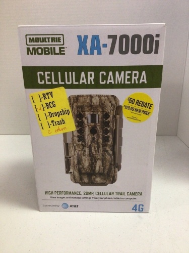 Moultrie XA-7000i Cellular Trail Camera - AT&T, E-Commerce Return, Untested - Lot 199