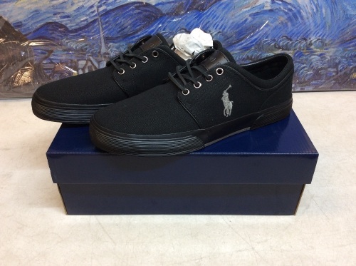 Polo Ralph Lauren Men's Faxon Low Sneaker, Black, Size 11 - New - Lot 279
