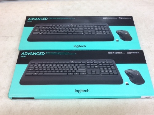 Lot of (2) Logitech MK545 Advanced Wireless Keyboard and Mouse Combo - Appear New  - Lot 284