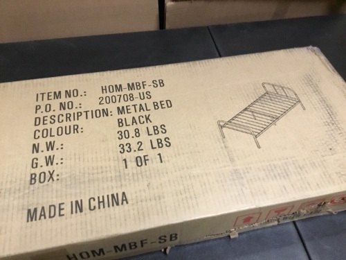 Black Metal Bed Frame - Appears New - Lot 301