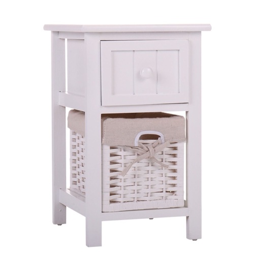 Lot of (2) Modern 1 Drawer Nightstands with Basket - Appear New  - Lot 324