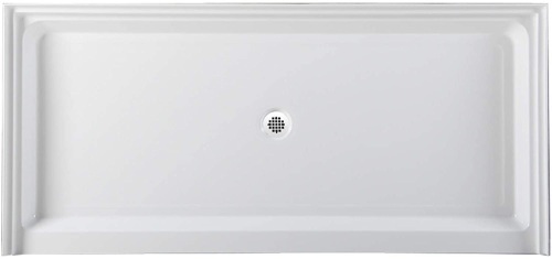 Westbrass HPG7236WHB-50 72 x 36 3-Wall Modern Cross Grid Shower Pan with Center Solid Brass Drain - Appears New   - Lot 393