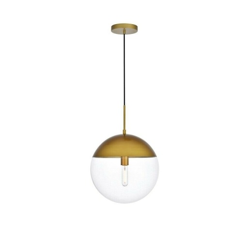 Eclipse Brass 14-Inch One-Light Pendant - Appears New   - Lot 517