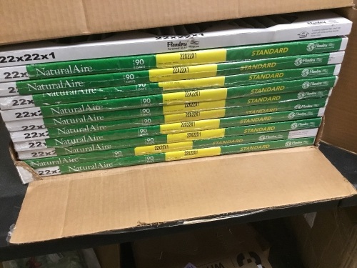 Flanders NaturalAire 22 x 22 x 1 Air Filters, Pack of 11 - Appear New  - Lot 520