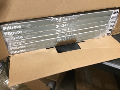 3M Filtrete 20 x 24 x 1 Air Filters, 6 Pack - Appear New  - Lot 530
