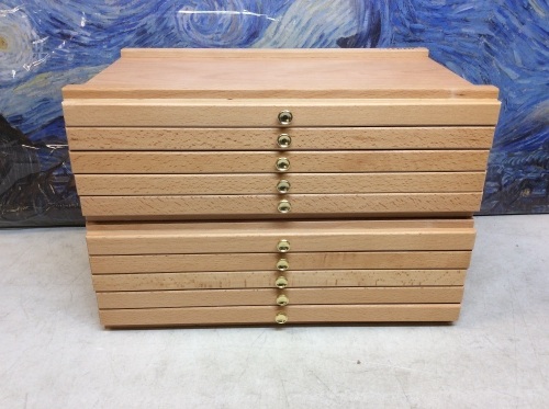 MEEDEN 10-Drawer Beech Wood Artist Supply Storage Box - Appears New  - Lot 558