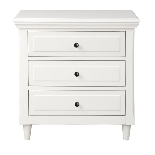 3-Drawer White Storage Nightstand - E-Comm Return, Appears New with Mild Cosmetic Damage   - Lot 561