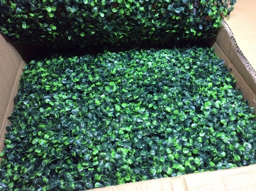 Artificial Boxwood Hedge Panels 20" x 20", 12 pc - Appears New - Lot 574