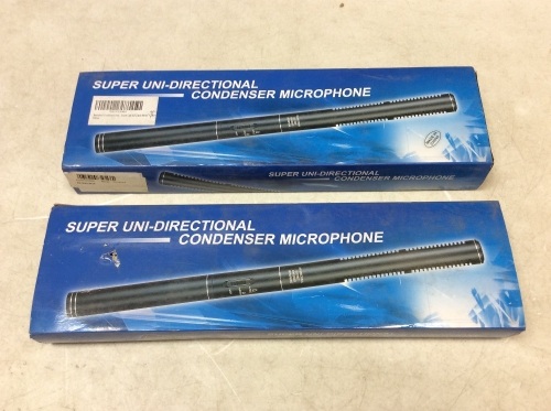 Lot of (2) Bestshoot Condenser Interview Shotgun Microphone with Anti-Wind Foam Cap, XLR Cable - Appear New  - Lot 575