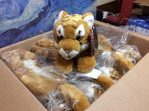 Case of (8) FAO Schwarz Tiger Cub Toy Plush 12 Inches - Appears New - Lot 598