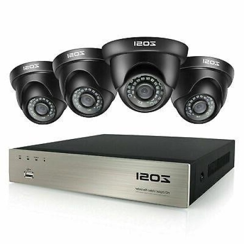 ZOSI HD 1080N 8CH HDMI DVR 1500TVL IR Outdoor CCTV Home Security Camera System with 4 Cameras - New - Lot 615