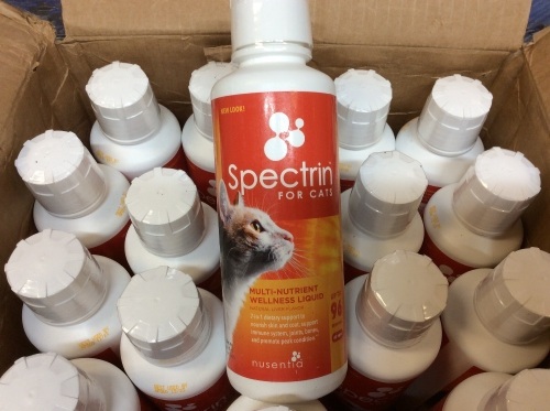 Case of (20) Spectrin Liquid Vitamin & Antioxidant Supplement for Cats, 16 oz - New   - Lot 616
