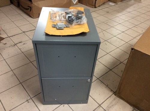 Lorell 16873 2-Drawer Mobile File Cabinet, 18-Inch Depth, Gray - Appears New   - Lot 619