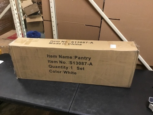 Pantry Storage Cabinet, White - Appears New  - Lot 622