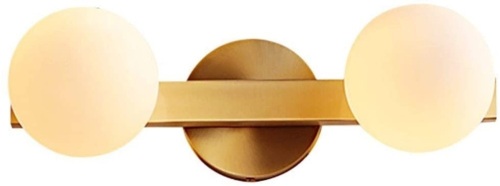 Lot of (5) Modo Lighting Glass Globe Wall Sconces 2 Lights Brushed Brass - E-Comm Return, Appear New  - Lot 627