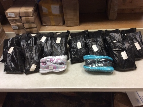 Lot of (21) Pairs of Dixing Running Shoes, 10 Blue, 11 Pink - Appear New  - Lot 631