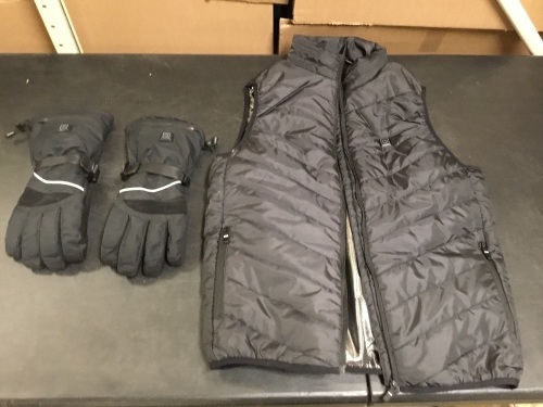 Heated Gloves, XL & Vest, Vest Does Not Work - E-Comm Returns - Lot 638