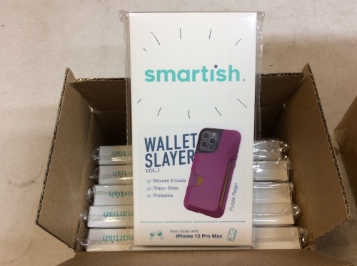 Case of (24) Smartish iPhone 12 Pro Max Wallet Slayer Vol. 1 Phone Case with Credit Card Holder - New  - Lot 751