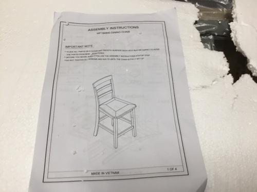 Grey Dining Room Chairs, Set of 4 - Appears New  - Lot 758