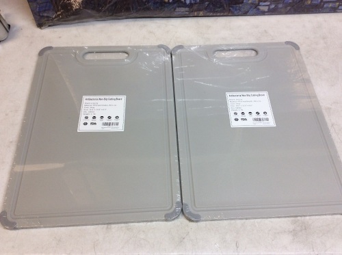 Lot of (2) Antibacterial Non-Slip Cutting Boards, 18.5" x 13.5", Gray - Appears New - Lot 785