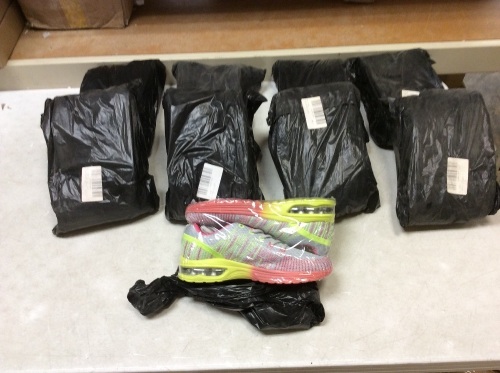 Lot of (9) Pairs of Tennis Shoes, Yellow/Grey/Pink - New - Lot 789