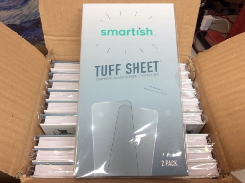 Case of (40) Smartish Tuff Sheet Tempered Glass Screen Protectors for iPhone 12 Mini, 2 Pack - New - Lot 832