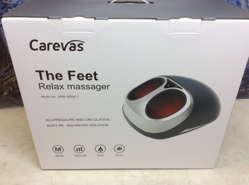 Carevas Shiatsu Foot Massager with Heat, Rolling and Air Compression - Appears New   - Lot 870