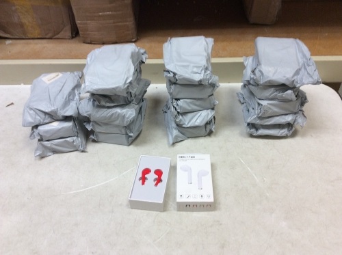 Lot of (19) HBQ-i7 Twins Wireless Earbuds, Red - New - Lot 890
