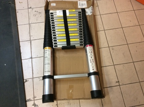 15.5' Telescoping Aluminum Ladder - Appears New  - Lot 897