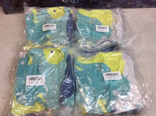 Lot of (4) JISEN 3 Piece Soft Microfiber Dinosaur Crib Bedding Sets - Appears New   - Lot 1015