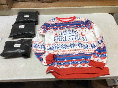 Lot of (4) Christmas Sweaters, L - New - Lot 1027