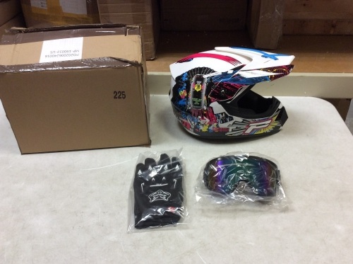 Helmet, Gloves, & Goggles - New - Lot 1072