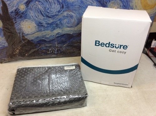 Bedsure Weighted Blanket & Cover 60" x 80" - Appear New  - Lot 1137
