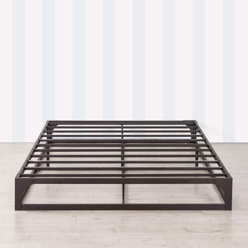 Mellow 9 Inch Metal Platform Bed Frame with Heavy Duty Steel Slat Mattress Foundation, Queen 