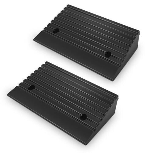 Rubber Ramps, 2Pcs Anti-Slip Portable Lightweight Rubber Curb Ramp